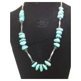 Sterling & turquoise Native American nugget