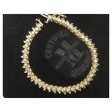 14 k gold & diamond tennis bracelet