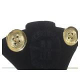 14k Gold Button cuff links