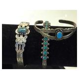 3 Native American sterling & turquoise children