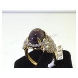 Sterling & Cadt Star Ruby & White Sapphire ring,