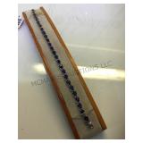14k gold Sapphire & Diamond Bracelet, w/