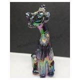 Fenton hand painted art glass cat figurine 11