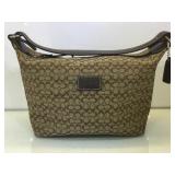 Coach brown mini signature Demi pouch.