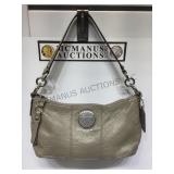 Coach olive patent leather optic signature