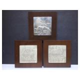 Sterling silver wrapped Franklin Mint plaque, 3