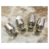 4 Sterling Silver mini goblets,2 in H.