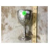 Bailey & Co Sterling engraved goblet, English