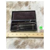 Rare Antique 1800s  cased surgical kit , 6 blades