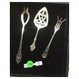 3 vintage Sterling silver serving pieces,