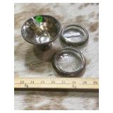 A sterling silver weighted bowl and 2 sterling