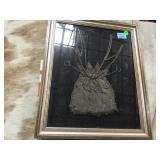 Antique  German mesh purse, shadow box framed,