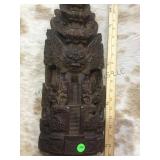 Vintage 18 in Buddhist wood carving with dragons,