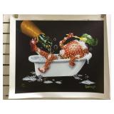 Signed & numbered Godard print on canvas (Bubbly