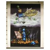 Signed & numbered Godard print on canvas (Grape