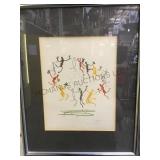 Framed Picasso print C. 1950