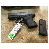 Glock Mod 43 Pistol, 9 mm, case,