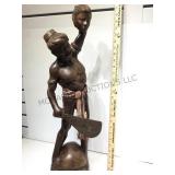 carved Wooden head hunter, local pickup only