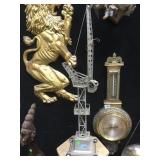 Vintage Joustra tin crane toy 33 inches tall