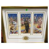 Signed Emmet Kelly tryptich by Leighton-Jones