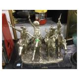 Remington metal sculpture Coming Thru the Rye