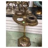 Vintage metal smoking stand some damage 27 inches