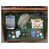 Snake Eyes Colt Gambler display with decanters,