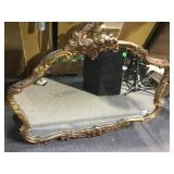 Vintage ornate wooden framed mirror, 33/36, local