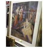 Framed & matted print signed by Barbara A. wood,