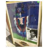 Framed Leroy Neiman poster and autographed photo