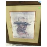 Framed John Wayne print 28x32 local pickup only