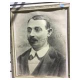 Graphite sketch portrait on paper mounted on