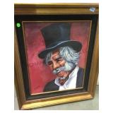 Framed painting on canvas by Jo Logan 23x29 local