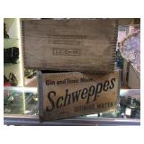 3 Vintage Schweppes & Explosives crates, local