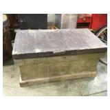 Antique wooden trunk w/ handles , compartments