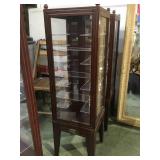 Thomas Paconi glass & wood display cabinets,