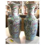 Pair of oriental style large vases, . Local