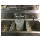 Commercial stainless steel triple sinks