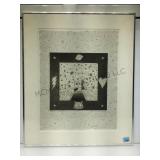 Framed pencil signed John Daniel Boy, artist