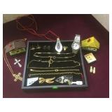 GP costume jewelry bracelets, necklaces, a watch