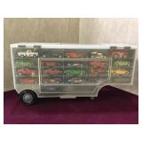 Hot wheels trailer car storage attachment