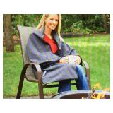 Indoor/ outdoor cordless heated throw blanket.