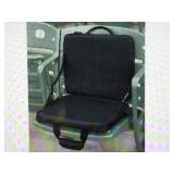 Portable stadium seat. Can be charged to heat
