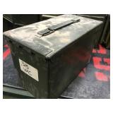 Lot 726 Metal Ammo Can half-full of .38 ammo,