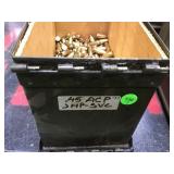 Lot 730 Metal Ammo Can half full of .45 ammo,