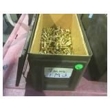Lot 762 Metal Ammo Can half full of 9mm ammo,