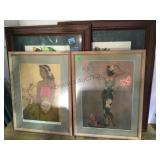 Lot of framed prints local pickup only