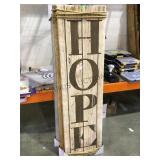 Large approx. 5 foot tall print on canvas HOPE