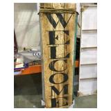 Large approx. 5 foot tall print on canvas WELCOME