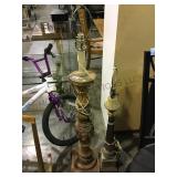 Pair of vintage floor lamps no shades local